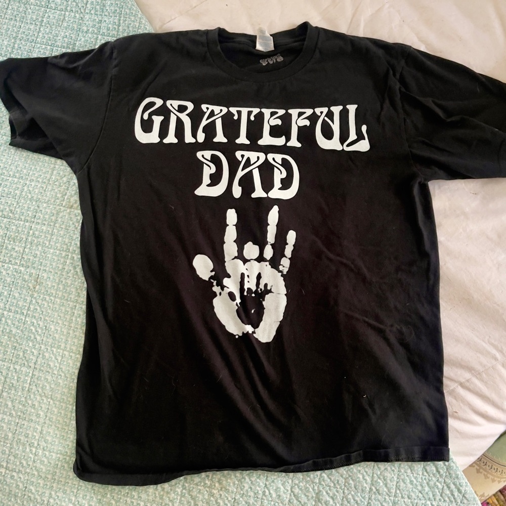 Grateful Fan Shirt, Deadhead Hippie Dad T-Shirt Size Large
